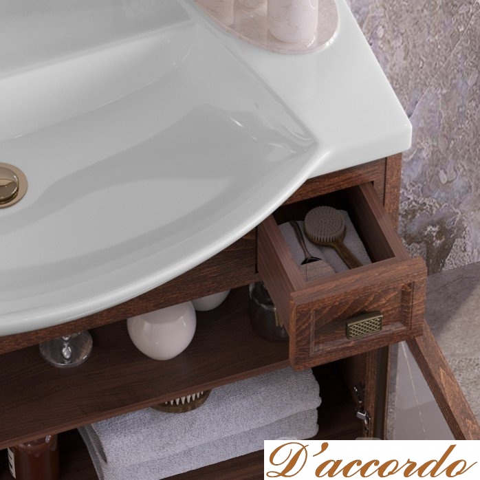 картинка Мебель для ванной Опадирис Борджи 95 светлый орех от магазина D'accordo