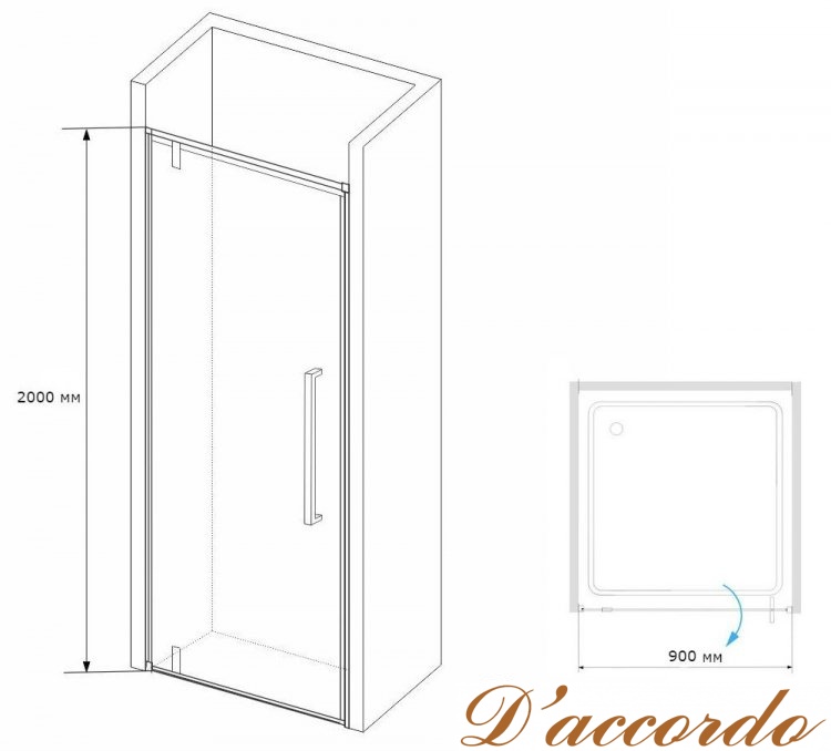картинка Душевая дверь RGW Stilvoll SV-02 90 см от магазина D'accordo