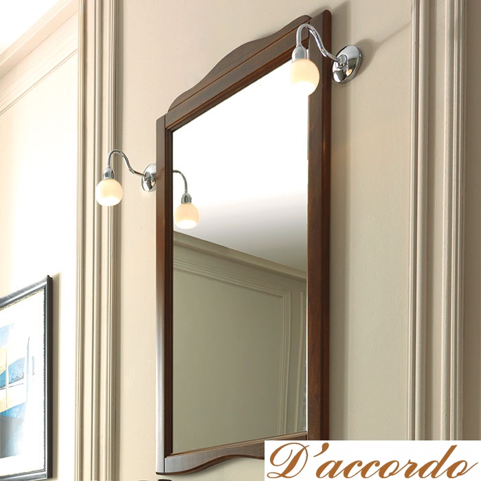 картинка KERASAN Retro Зеркало в деревянной раме 63xh116см, цвет noce(орех) от магазина D'accordo