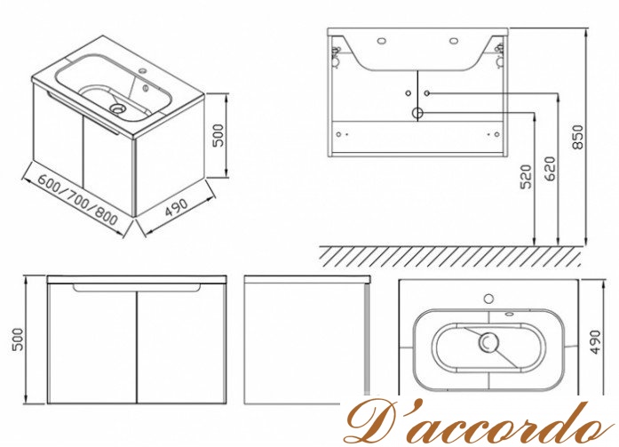 картинка Мебель для ванной Ravak SDD Classic 700 белый глянец от магазина D'accordo
