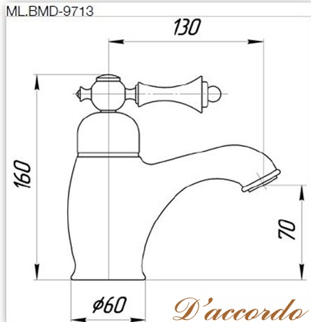 картинка Смеситель для раковины монокомандный Migliore Bomond ML.BMD-9713 от магазина D'accordo