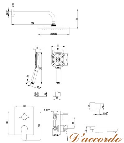 картинка Душевая система Lemark Shift LM4322C от магазина D'accordo