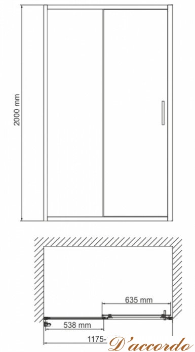 картинка Душевая дверь WasserKRAFT Main 41S05 120 см от магазина D'accordo