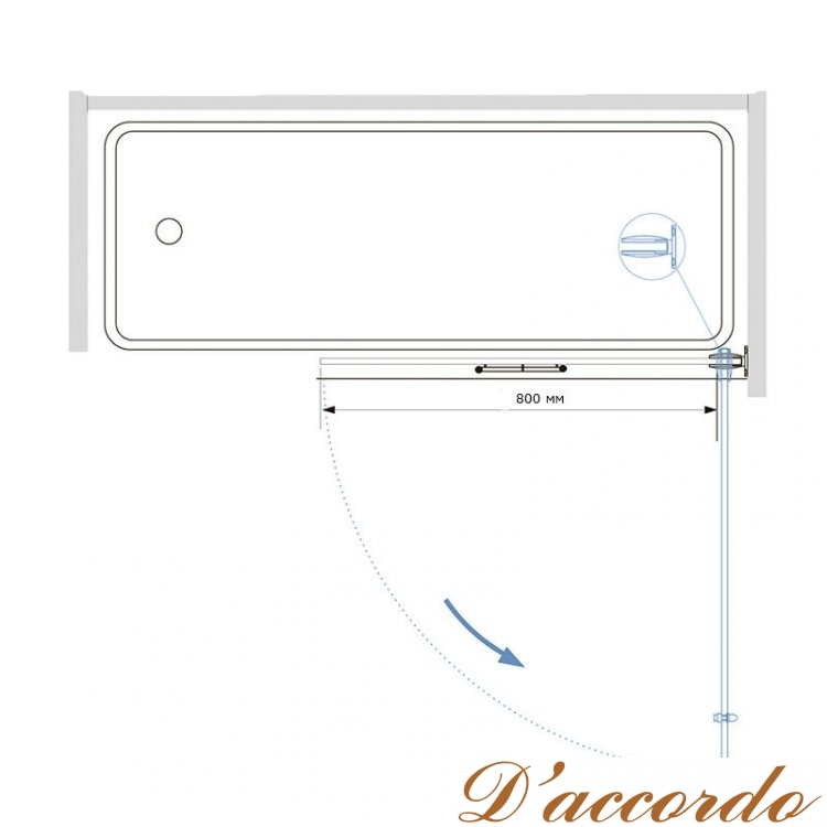 картинка Шторка на ванну RGW Screens SC-10 80 от магазина D'accordo