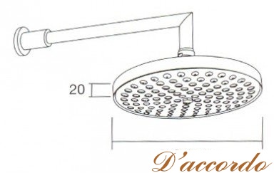 картинка Верхний душ Margaroli 208 от магазина D'accordo