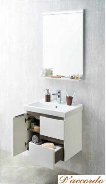 картинка Мебель для ванной Акватон Рене 60 см белый/грецкий орех от магазина D'accordo