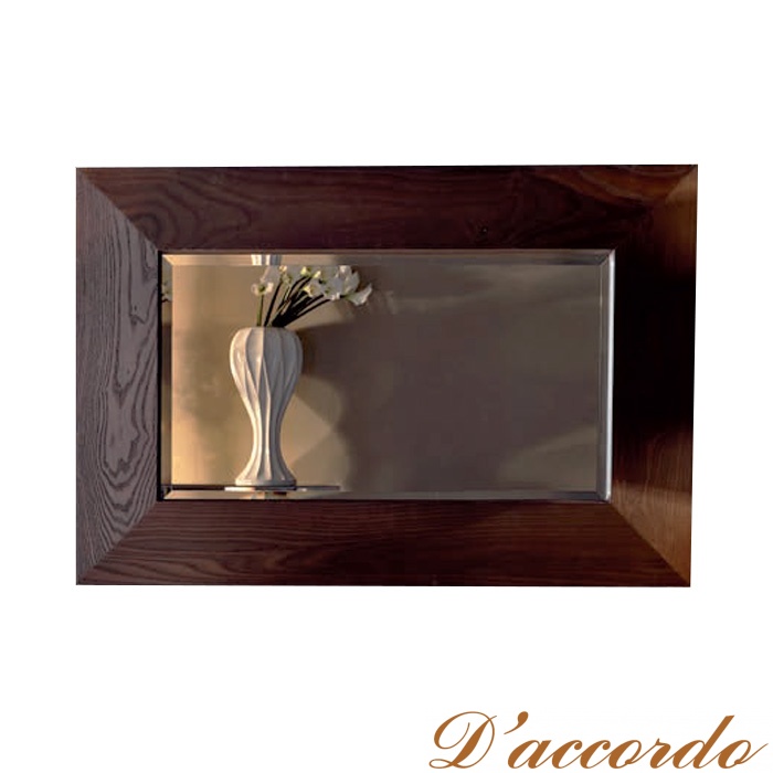 картинка KERASAN Bentley Зеркало в деревянной раме 120х80см, цвет темный ясень от магазина D'accordo