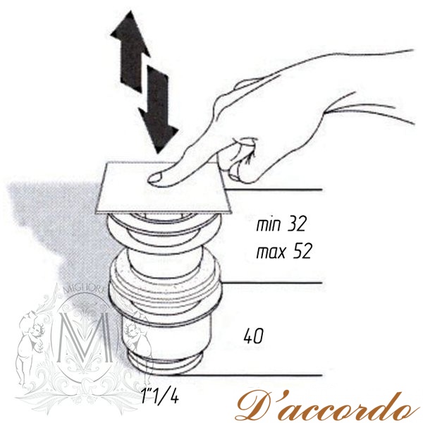 картинка Донный клапан под перелив Migliore ML.RIC-10.123 от магазина D'accordo