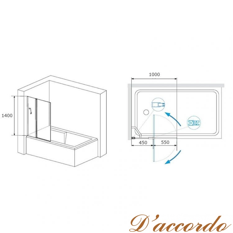 картинка Шторка на ванну RGW Screens SC-11 В 100 от магазина D'accordo