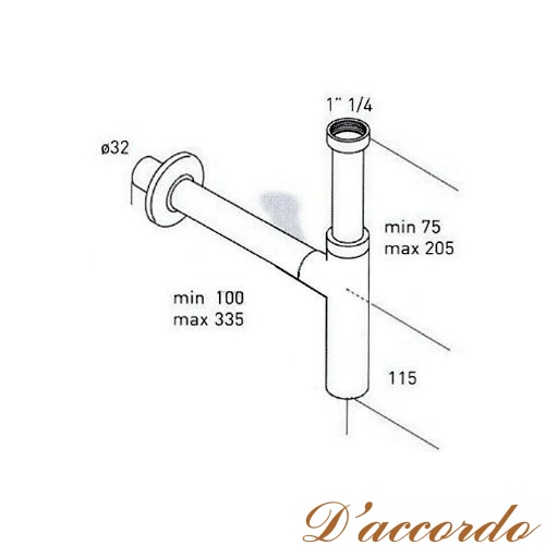 картинка Сифон для раковины Migliore Minimal ML.RIC-10.112 от магазина D'accordo