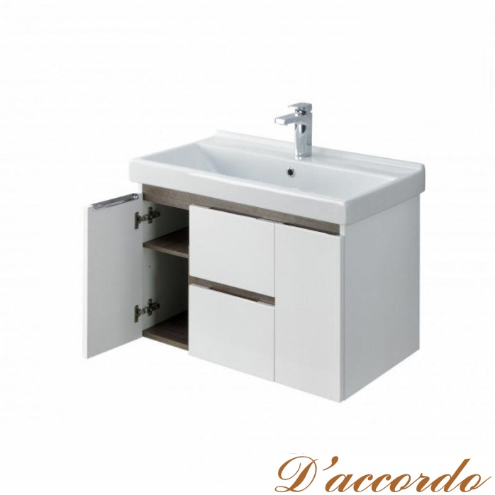 картинка Мебель для ванной Акватон Рене 80 см белый/грецкий орех от магазина D'accordo