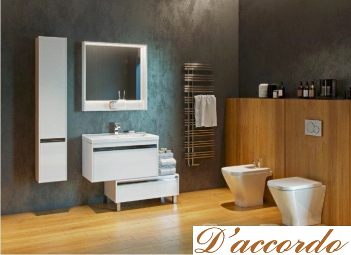 картинка Мебель для ванной Акватон Капри 80 см белый глянец от магазина D'accordo