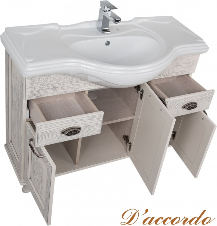 картинка Мебель для ванной Aquanet Тесса 105 жасмин/серебро от магазина D'accordo