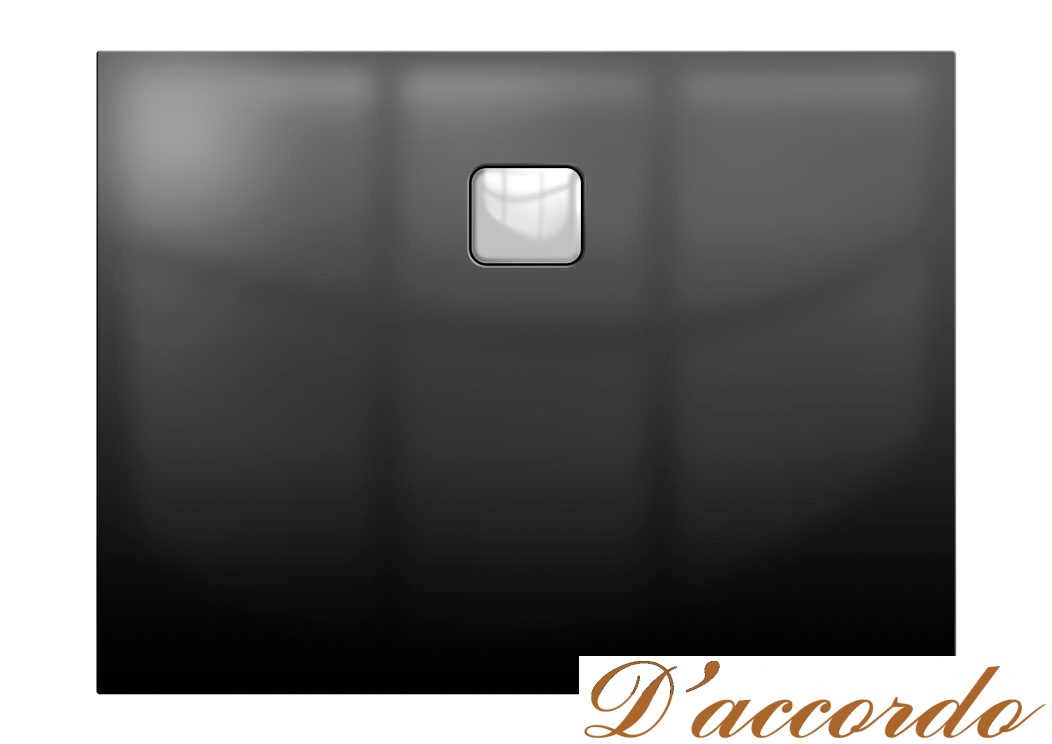 картинка Акриловый душевой поддон Riho Basel 406 120x80 черный глянец, накладка хром DC161600000000S от магазина D'accordo