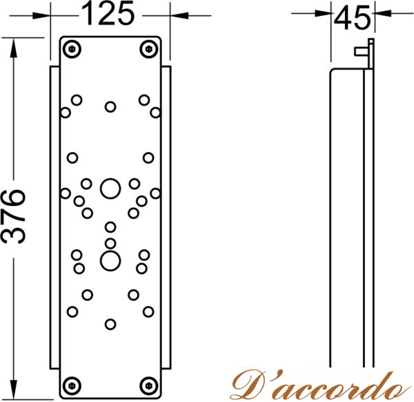 картинка Панели для установки поддерживающих поручней с застенным модулем Tece от магазина D'accordo