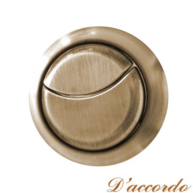 картинка Кнопка двойного слива для бачка цвет бронза от магазина D'accordo